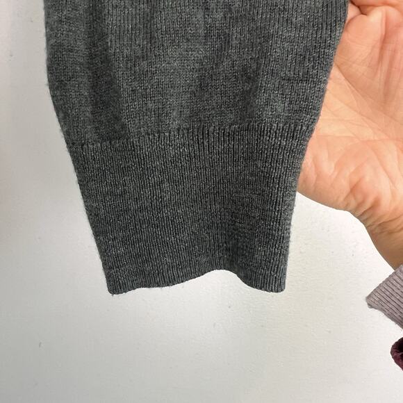 Saks Fifth Avenue Men's Extra Fine Merino Wool Green V Neck Sweater Sz XL Basic - Picture 4 of 13